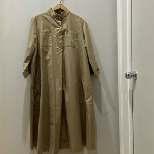 Vintage Great Times Maternity Full Length Tan A line Maternity Dress. Size M